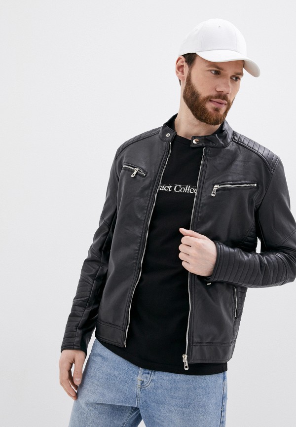 

Куртка кожаная Jackets Industry, Черный