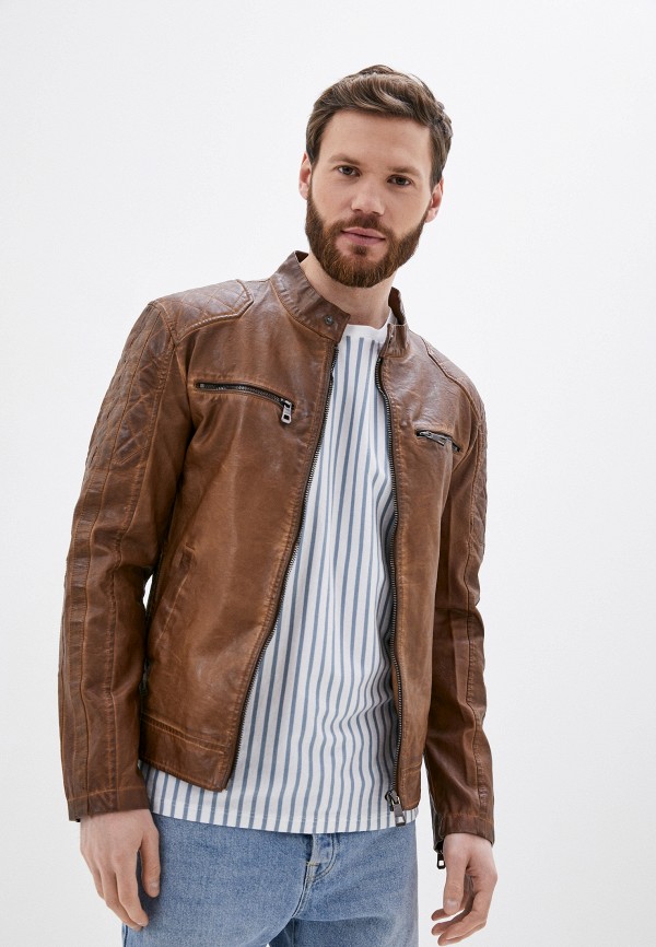 

Куртка кожаная Jackets Industry, Коричневый, Jackets Industry JA036EMJIPO2