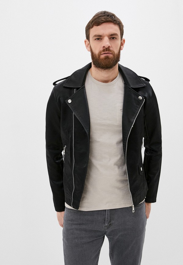 

Куртка кожаная Jackets Industry, Черный