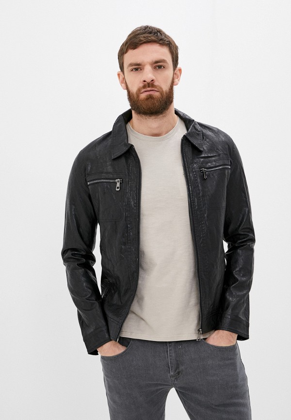 

Куртка кожаная Jackets Industry, Черный