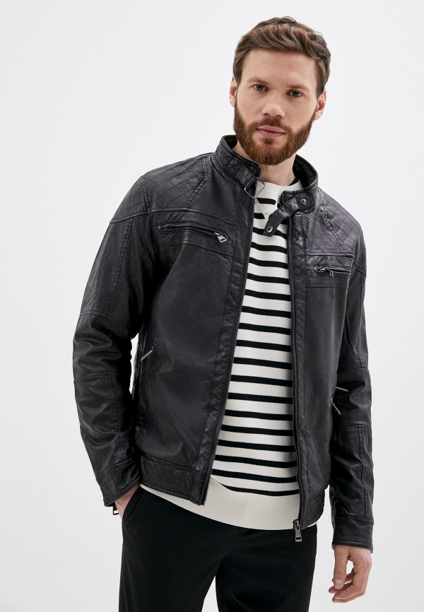 

Куртка кожаная Jackets Industry, Черный