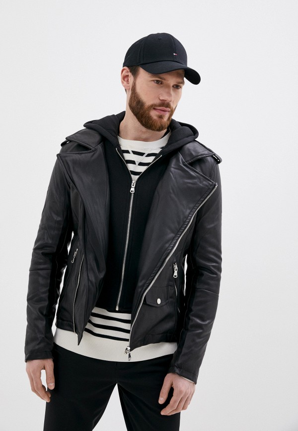 

Куртка кожаная Jackets Industry, Черный