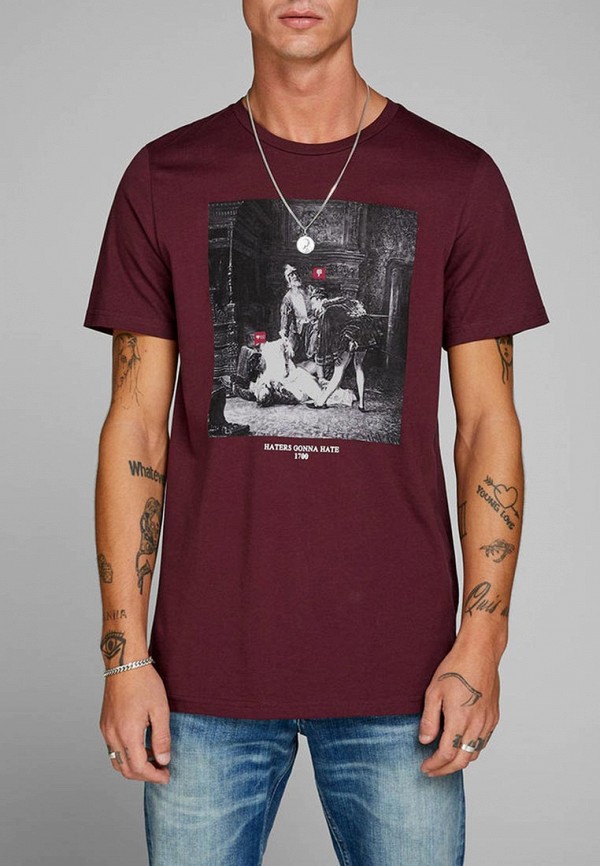 

Футболка Jack & Jones, Бордовый
