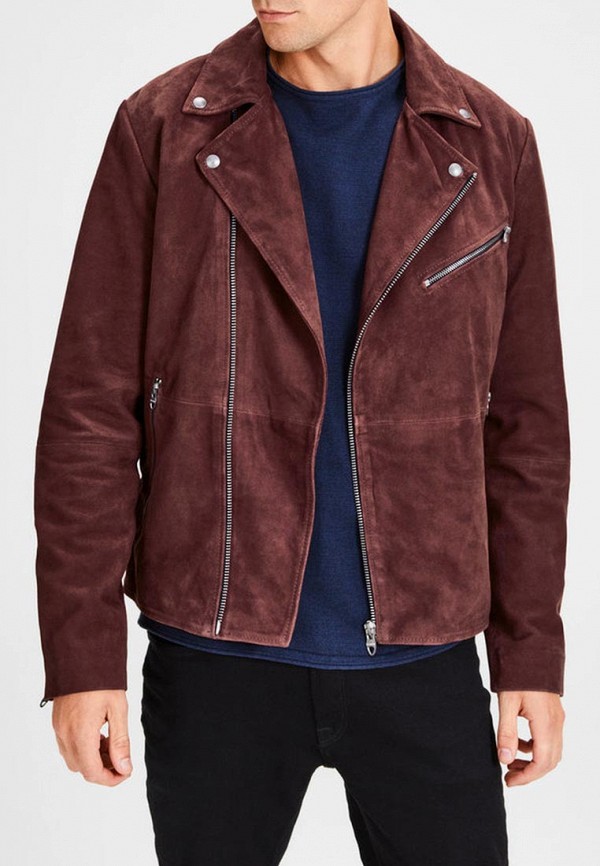 

Куртка кожаная Jack & Jones, Коричневый