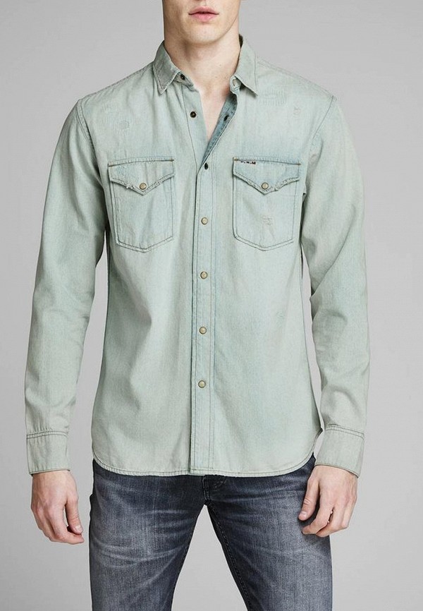 

Рубашка джинсовая Jack & Jones, Jack & Jones JA391EMDKED5, Голубой