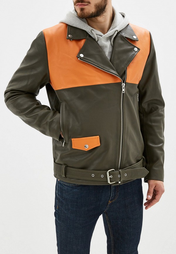 

Куртка кожаная Jack & Jones, Хаки
