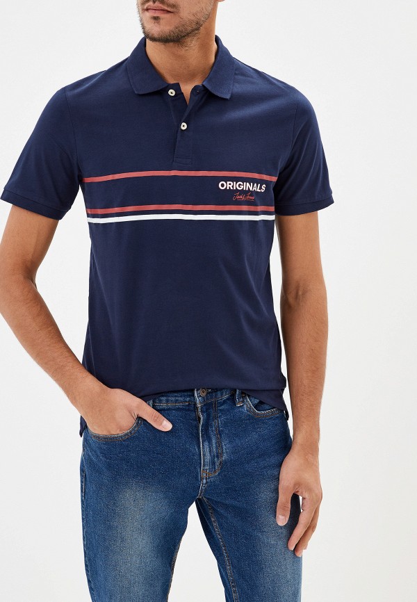 

Поло Jack & Jones, Синий, Jack & Jones JA391EMFKFT9