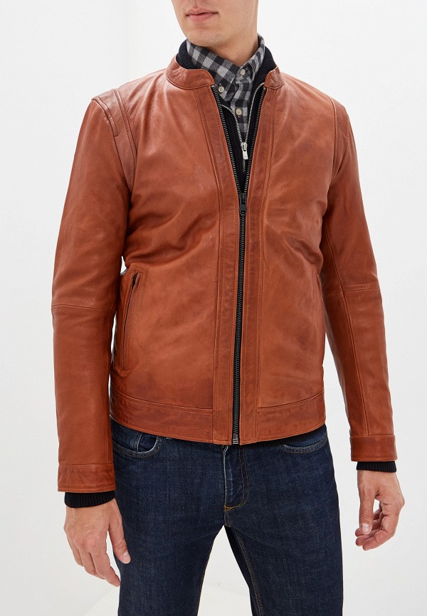 

Куртка кожаная Jack & Jones, Коричневый, Jack & Jones JA391EMFKHB9