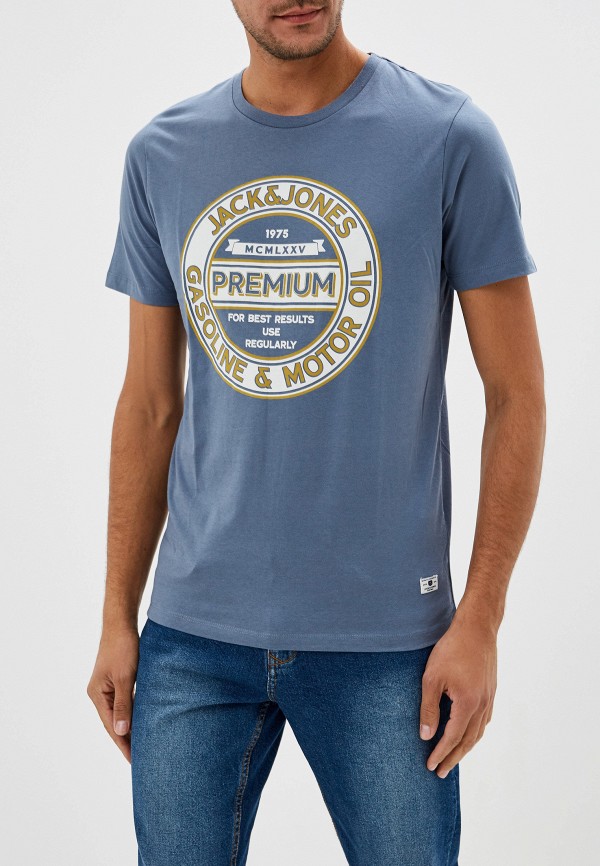

Футболка Jack & Jones, Голубой, Jack & Jones JA391EMFKHC7