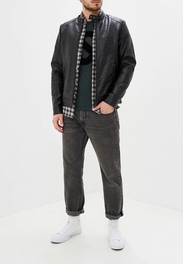 

Куртка кожаная Jack & Jones, Черный, Jack & Jones JA391EMFYQW5