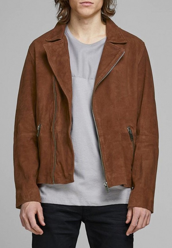 

Куртка кожаная Jack & Jones, Коричневый