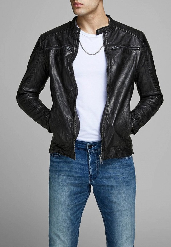 

Куртка кожаная Jack & Jones, Черный