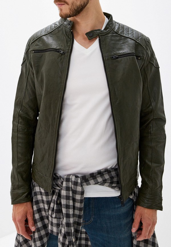 

Куртка кожаная Jack & Jones, Хаки, Jack & Jones JA391EMFYRG0