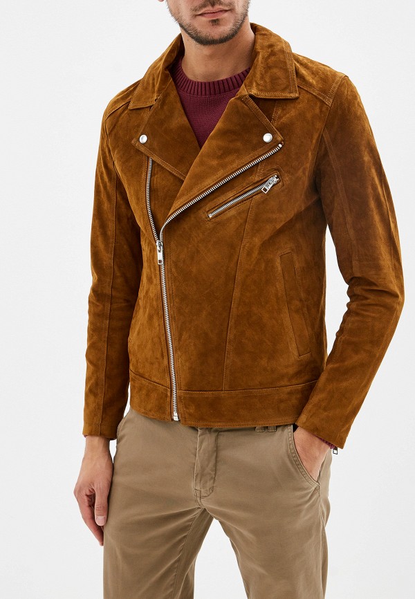 

Куртка кожаная Jack & Jones, Коричневый