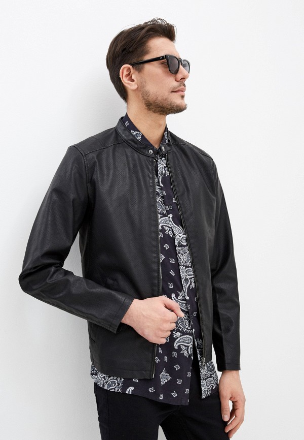 

Куртка кожаная Jack & Jones, Черный