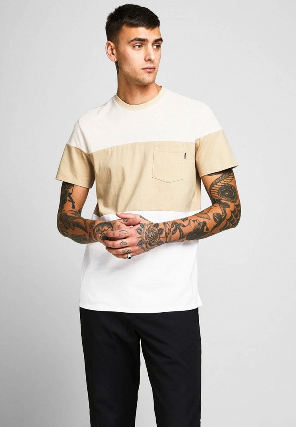 

Футболка Jack & Jones, Бежевый, Jack & Jones JA391EMJCGS4