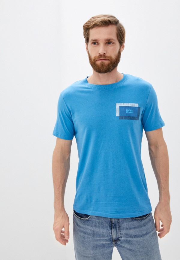 

Футболка Jack & Jones, Голубой, Jack & Jones JA391EMJQMG8
