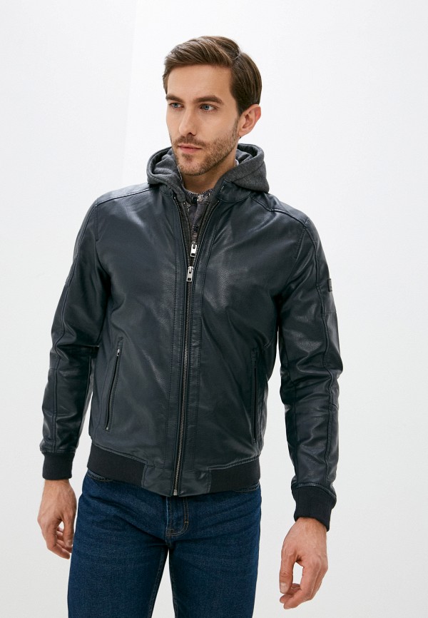 

Куртка кожаная Jack & Jones, Синий