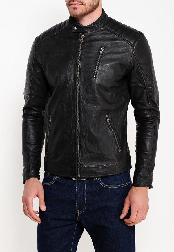 

Куртка кожаная Jack & Jones, Черный