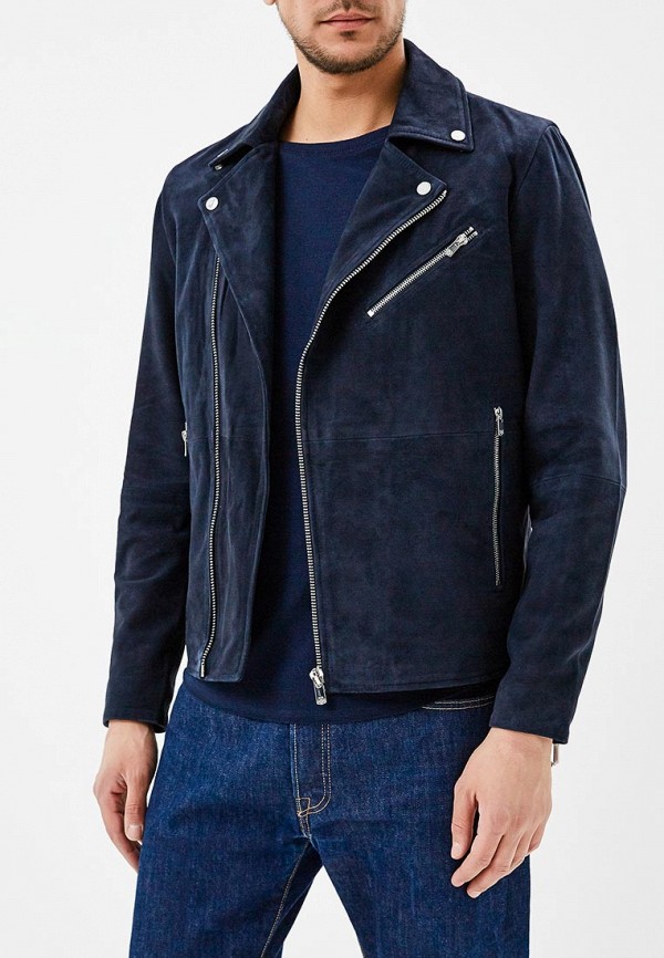 

Куртка кожаная Jack & Jones, Синий