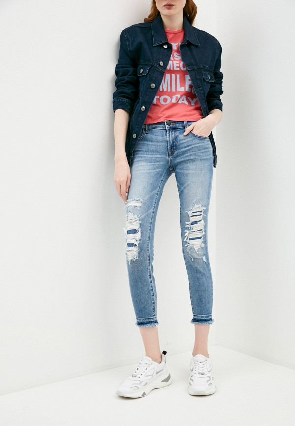 

Джинсы J Brand, Голубой, LOW RISE CROP SKINNY