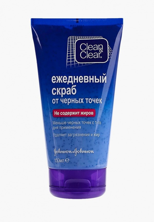

Скраб для лица Johnson & Johnson, Clean&Clear Ежедневный от черных точек, 150 мл