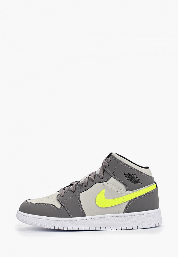 

Кеды Jordan, AIR JORDAN 1 MID (GS, Серый