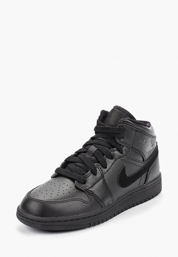 

Кеды Jordan, Черный, Boys' Air Jordan 1 Mid (GS) Shoe