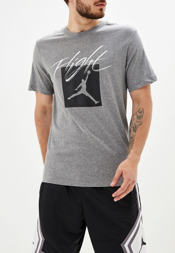 

Футболка Jordan, M J JUMPMAN FLT SS CREW, Серый