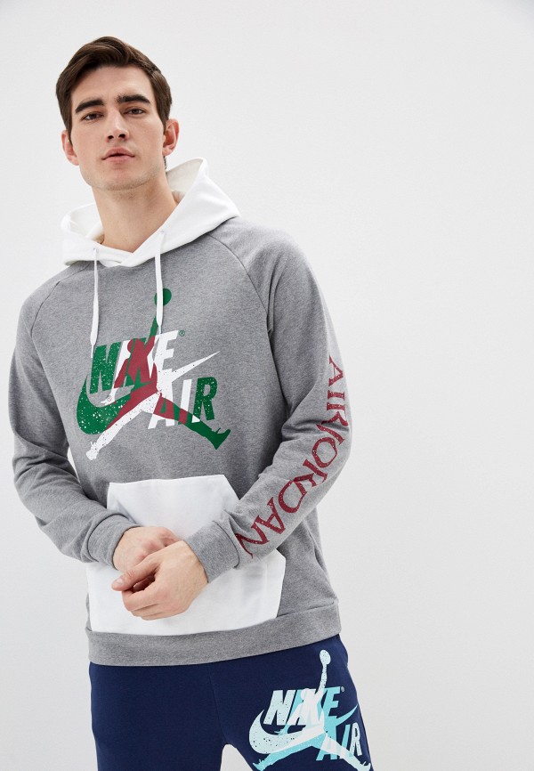 

Худи Jordan, Серый, M J JUMPMAN CLSCS LTWT FLC PO