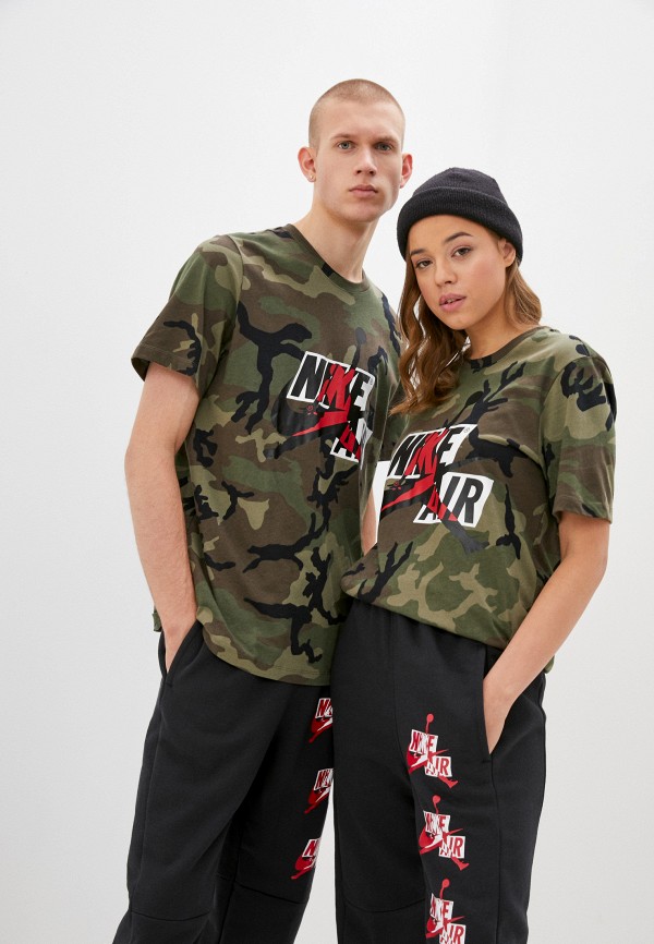 

Футболка Jordan, Хаки, M J JM CLSCS CAMO AOP SS CREW