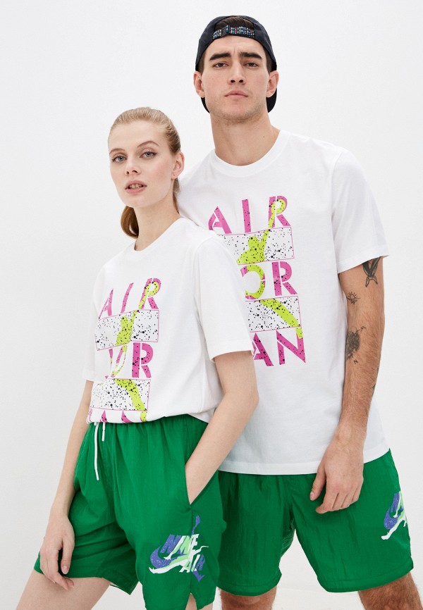 

Футболка Jordan, Белый, M J STENCIL SS CREW