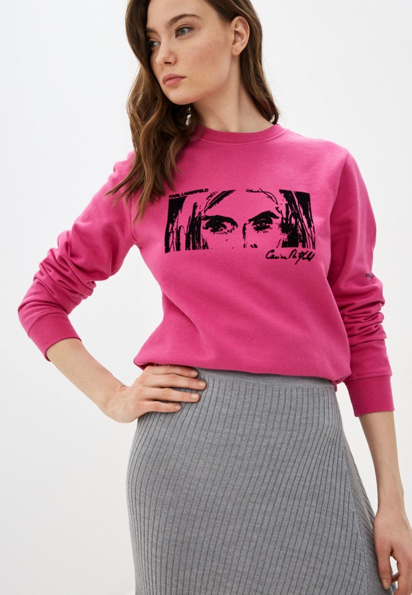

Свитшот Karl Lagerfeld, Розовый, ACCORDING TO CARINE