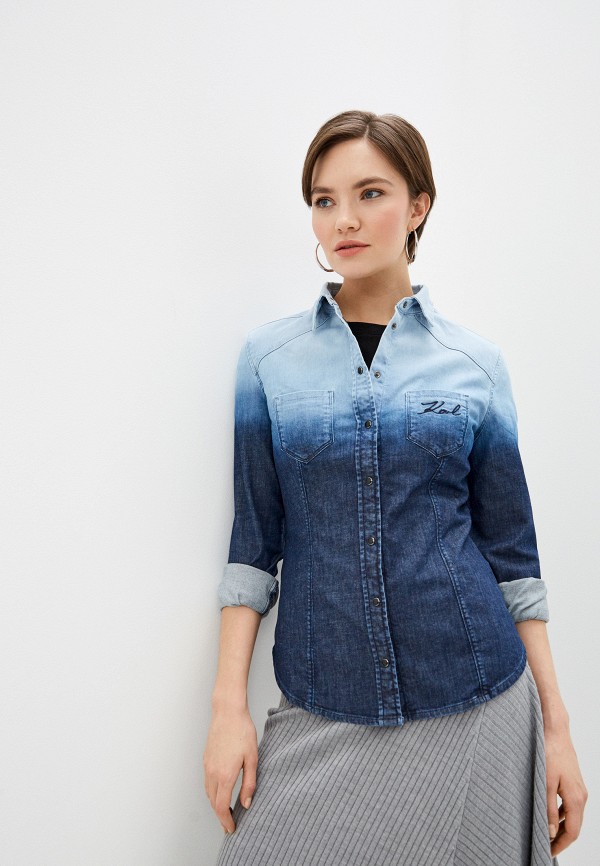 

Рубашка джинсовая Karl Lagerfeld Denim, Синий