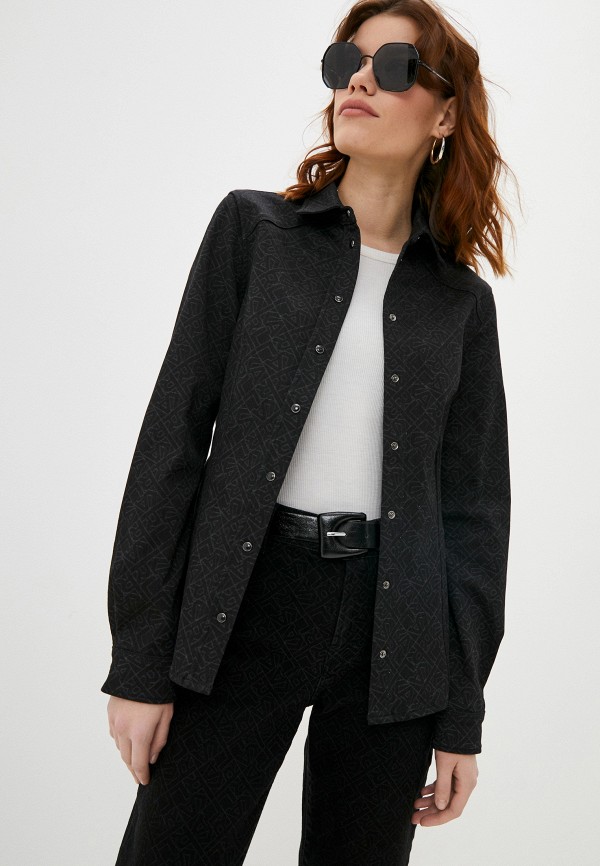 

Рубашка джинсовая Karl Lagerfeld Denim, Черный