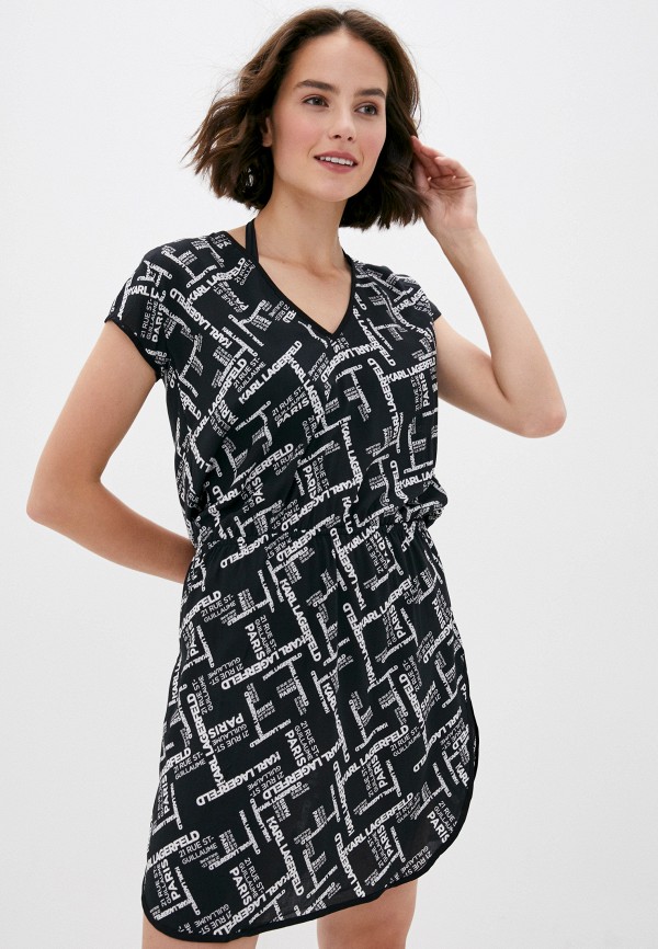 

Платье пляжное Karl Lagerfeld Beachwear, Черный