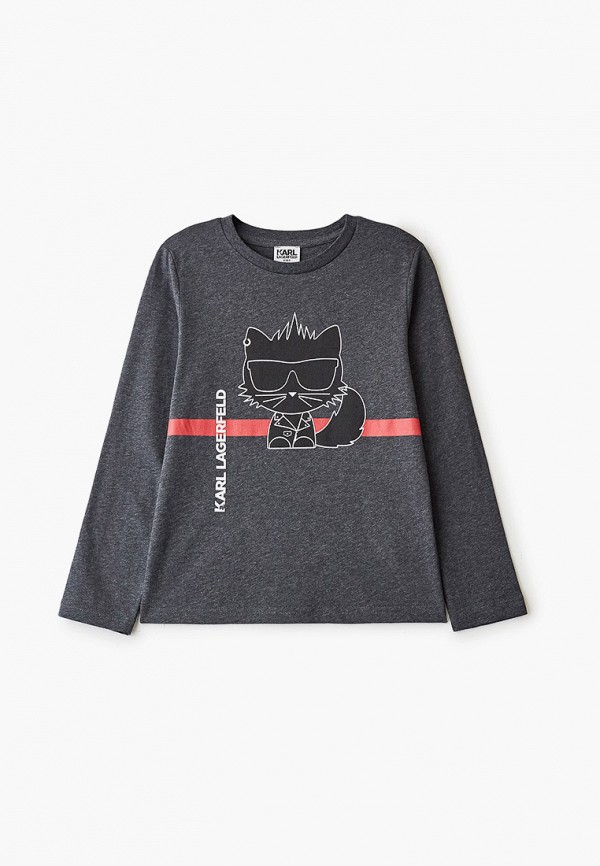 

Лонгслив Karl Lagerfeld Kids, Серый