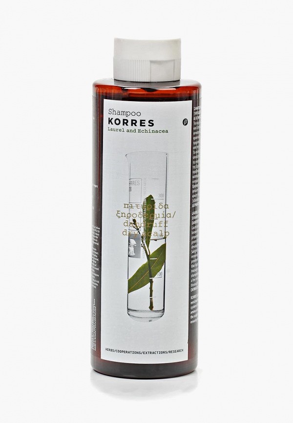 

Шампунь Korres, от перхоти и кожи головы с лавром и эхинацеей 250 мл, Белый
