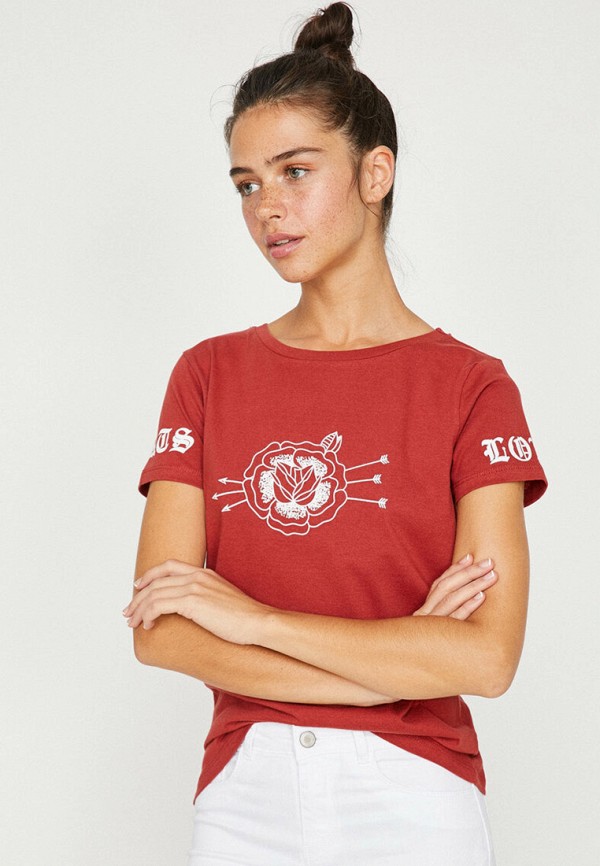 

Футболка Koton, Коричневый, Koton KO008EWKWFW1