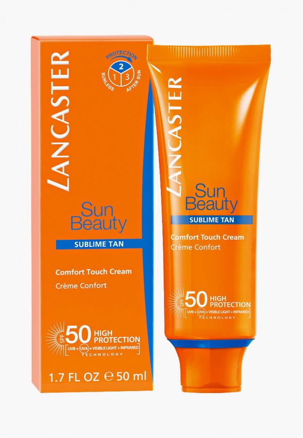

Крем солнцезащитный Lancaster, Белый, Sun Beauty Care сияющий загар spf 50, 50 мл