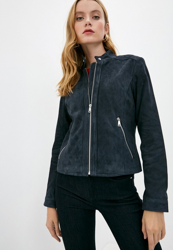 

Куртка кожаная Lauren Ralph Lauren, Синий
