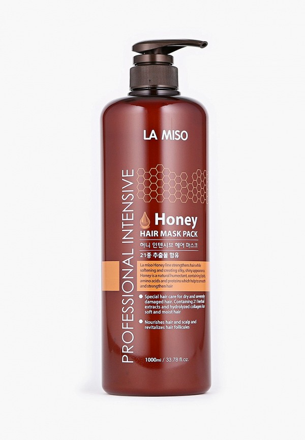 

Маска для волос La Miso, Коричневый, Professional Intensive Honey 1000 мл.