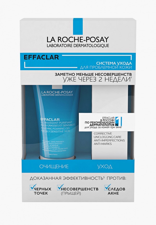 

Набор для ухода за лицом La Roche-Posay, Прозрачный, EFFACLAR очищающий пенящийся гель 50 мл,EFFACLAR DUO(+) Корректирующий крем-гель для проблемной кожи 15 мл
