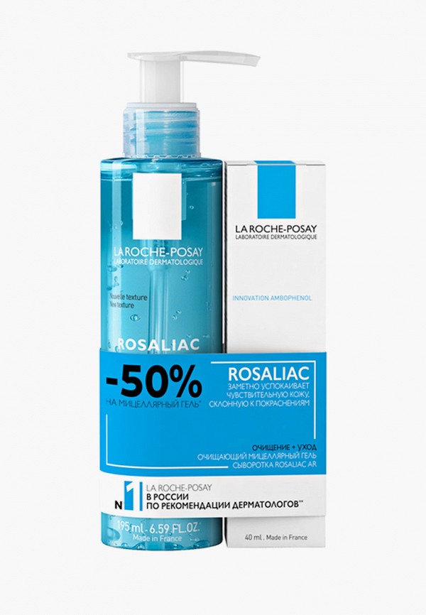 

Набор для ухода за лицом La Roche-Posay, Прозрачный, ROSALIAC AR, Интенсивная сыворотка 40 мл + ROSALIAC Мицеллярный гель, 195 мл