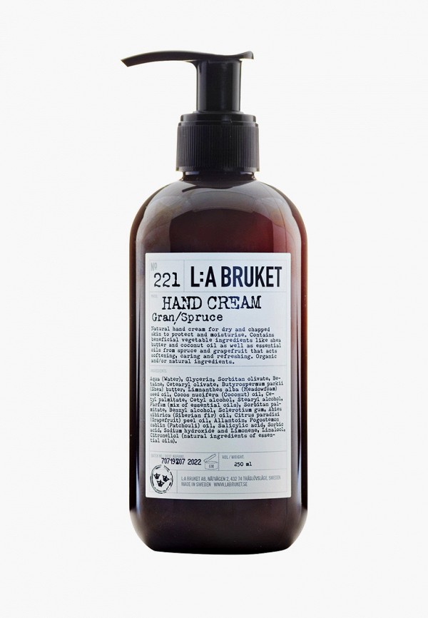 

Крем для рук La Bruket, Прозрачный, 221 Gran/ Spruce (Ель), 250 мл
