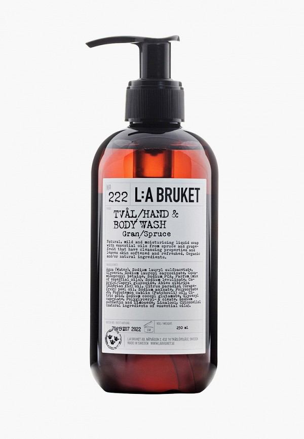 

Гель для душа La Bruket, Прозрачный, 222 Gran/ Spruce (Ель), 250 мл