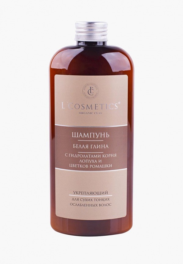 

Шампунь L'Cosmetics, Прозрачный, ORGANIC CLAY с белой глиной укрепляющий с гидролатами корня лопуха