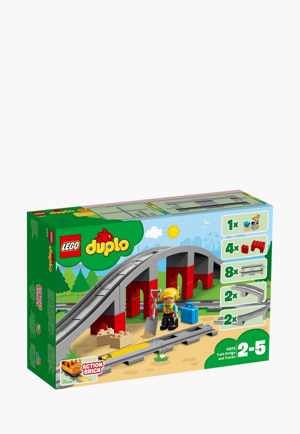 

Конструктор LEGO, Разноцветный, DUPLO 10872 Железнодорожный мост