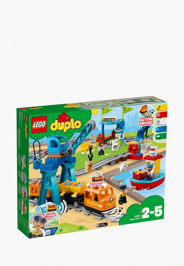 

Конструктор LEGO, Разноцветный, DUPLO 10875 Грузовой поезд