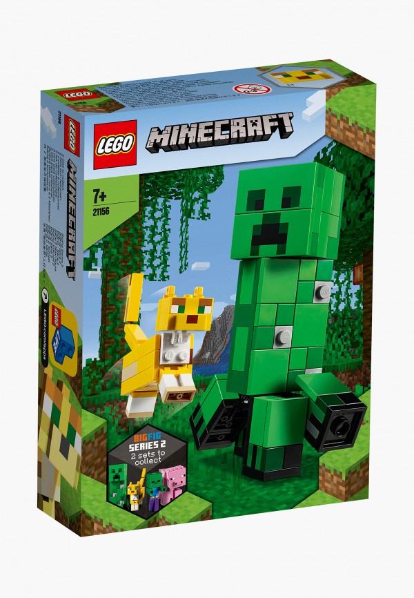 

Конструктор LEGO, Разноцветный, Minecraft 21156 Большие фигурки Minecraft, Крипер и Оцелот